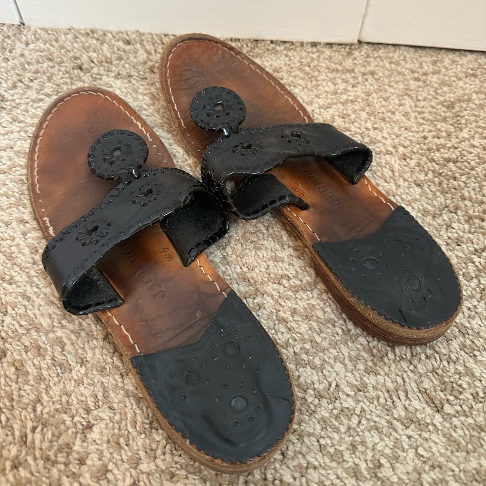Jack Rogers 9 Black Flat Sandal